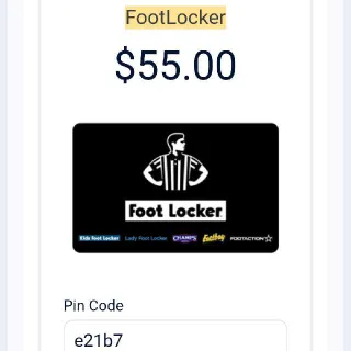 $55.00 FOOT LOCKER