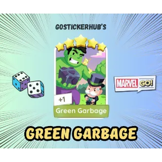 Green Garbage - Monopoly GO! 5 Star Sticker 