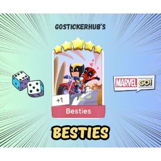 Besties - Monopoly GO! 5 Star Sticker 