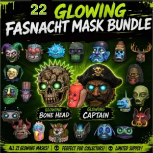 fasnacht glow mask set