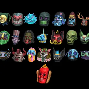 Glow Fasnacht Mask Set