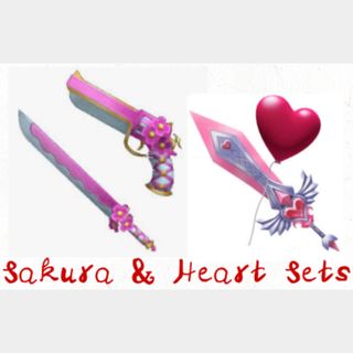 Mm2: Sakura Set/ Heartblade - Itens de Jogos - Gameflip