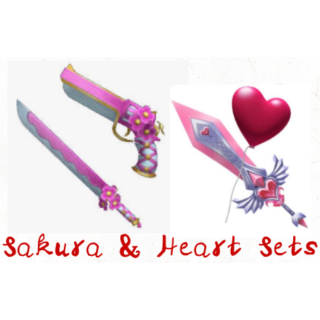 Mm2: Sakura & Heart Set - Game Items - Gameflip