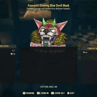 Glowing Blue Devil Mask