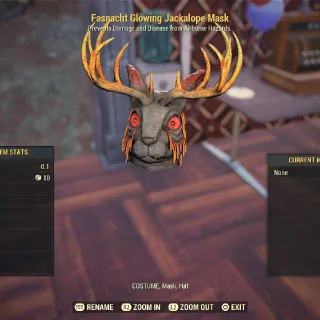Glowing Jackalope Mask