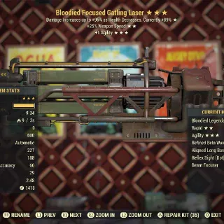 Weapon | B25 +A Gatling Laser