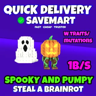 Spooky and pumpky 1b/s