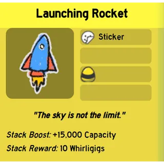 Launching Rocket Sticker|  Bee Swarm Simulator