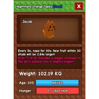 Godly Orange Tabby Cat 102.19kg