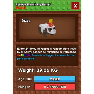 Rainbow French Fry Ferret 39kg+