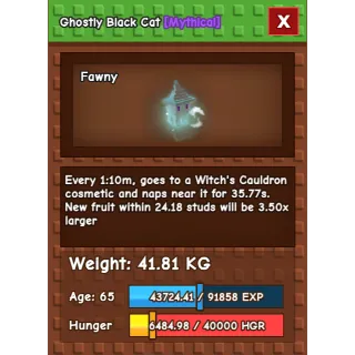 Huge Ghostly Black Cat 60kg If Age 100