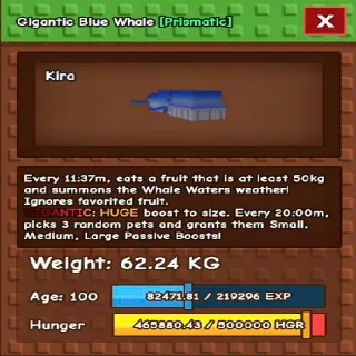 62.24kg BLUE WHALE