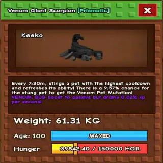 HUGE GIANT SCORPION 61KG