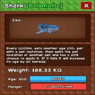 188.33KG SHARK - GROW A GARDEN