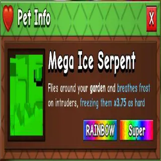MEGA RAINBOW ICE SERPENT - GROW A GARDEN 2