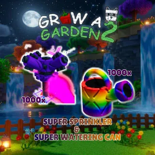 x1000 GEAR BUNDLE ⚙️ SUPER SPRINKLER & SUPER WATERING CAN BUNDLE - GROW A GARDEN 2