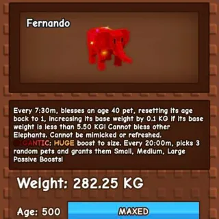 282KG RBH ELEPHANT / RAINBOW HATCHED ELEPHANT