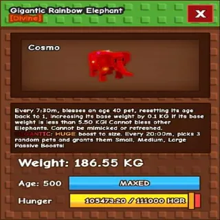 186KG RAINBOW HATCHED ELEPHANT / RBH ELEPHANT [GIGANTIC]