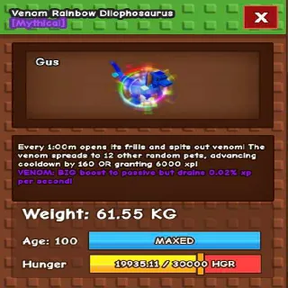61.55KG RBH DILO VENOM MUTATION [ONHAND]