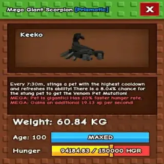 60KG HUGE GIANT SCORPION