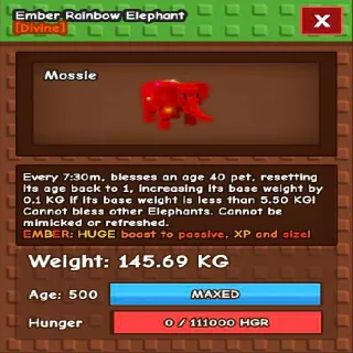 30KG+ RAINBOW HATCHED ELEPHANT / RBH ELEPHANT