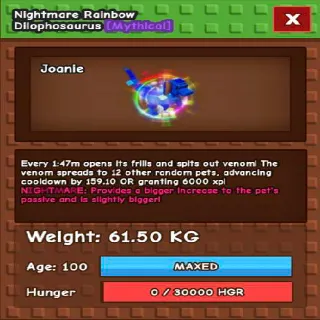 61KG RBH DILO NIGHTMARE MUTATION [ONHAND]