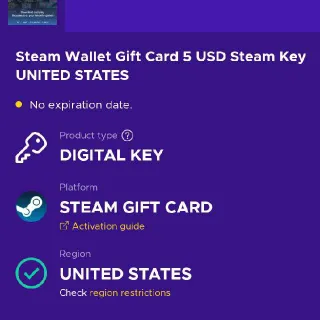 $5.00 Steam