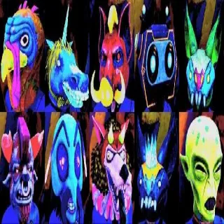 Full Set Of 10 Glow Mask