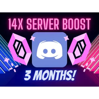 14 Server Boost Discord 3 Month