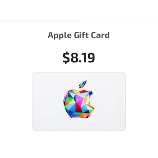 DigitalProduct | $8.19 USD Apple Gift Card | US | Instant delivery