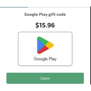 $15.96 USD Google Play | Locked For US Only