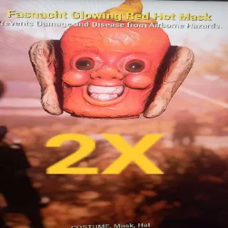 2x GLOWING RED HOT MASK