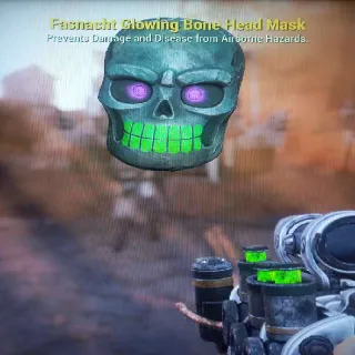 GLOWING BONE HEAD MASK