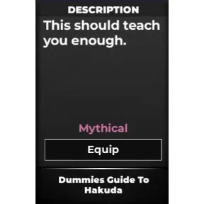 Dummies Guide To Hakuda | Type Soul | Type://Soul