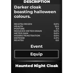 Haunted Night Cloak | Type Soul | Type://Soul