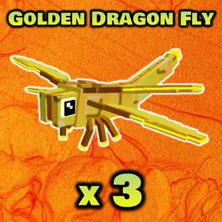 Golden Dragon Fly x3