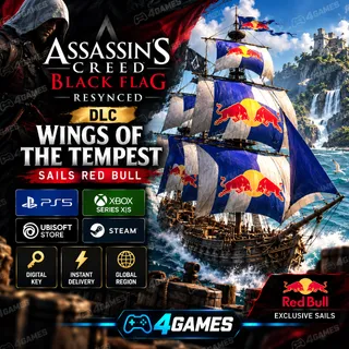Assassin’s Creed Black Flag Resynced - Wings of the Tempest Sails Red Bull