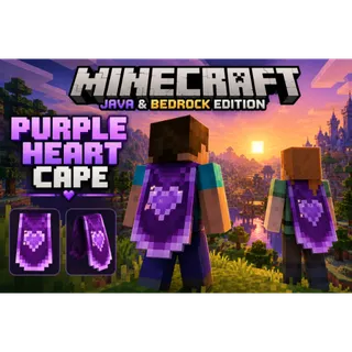 Minecraft Java & Bedrock Edition Purple Heart Cape