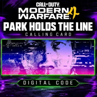 COD Modern Warfare 4 PARK HOLOS "THE LINE" Calling Card 