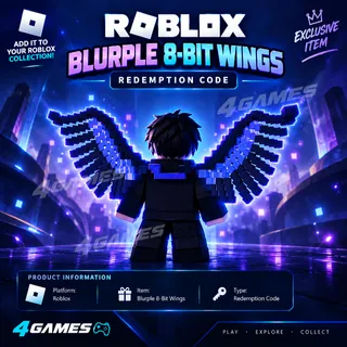 Roblox Blurple 8-Bit Wings - Discord Quest