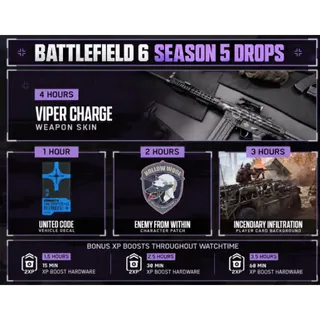 Battlefield 6 Season 5 | 7 Rewards | Viper Charge, XP Boost, Twitch Drop
