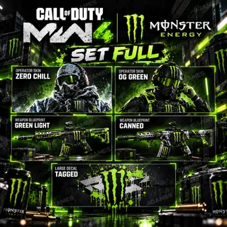 MONSTER ENERGY BUNDLE SET COD MODERN WARFARE 4 
