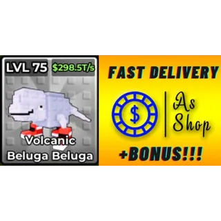 Volcanic Beluga Beluga (Celestial) | Max Level (Kick a Lucky Block)