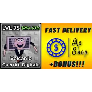 5x Volcanic Guerriro Digitale (Celestial) | Max Level (Kick a Lucky Block)