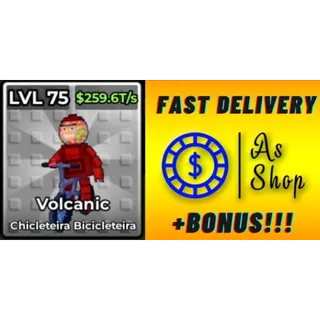 Volcanic Chicleteira Bicicleteira (Celestial) | Max Level (Kick a Lucky Block)