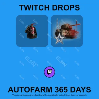 ✪⚡️【World of Tanks】Twitch Drops ✪ Automatic farming 365 days