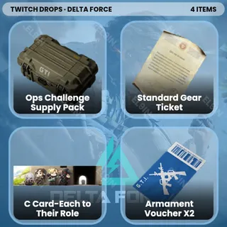 ⚡️ Delta Force Twitch Drops 🌐 REORIENTATION Weekend [Total 4 Items]