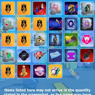 👑 Fortnite Twitch Drops ❤️ King's League [Total 28 Items]