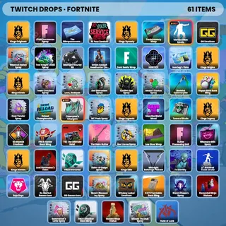 👑 Fortnite Twitch Drops 🌌 Solo FNCS  [Total 61 Items]