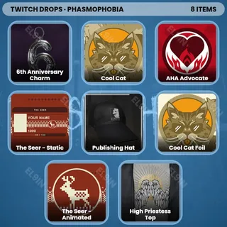 ✅ Phasmophobia Twitch Drops ✅ Ghost Hunts For Hearts [Total 8 Items]